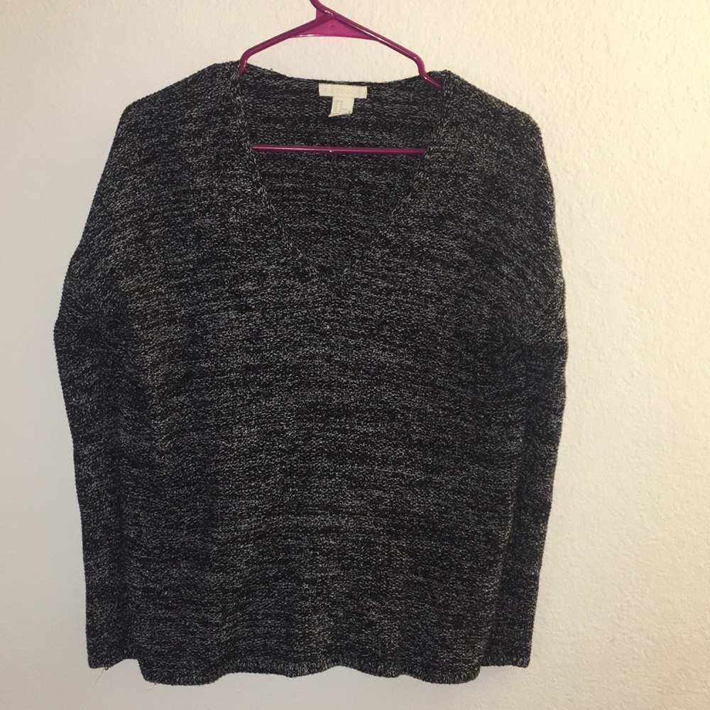 Heavy Knit V Neck Sweater